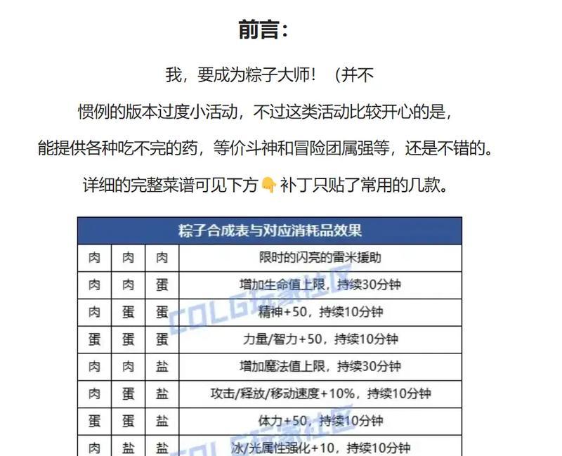 dnf制作食谱应该选择哪些材料？制作流程是怎样的？